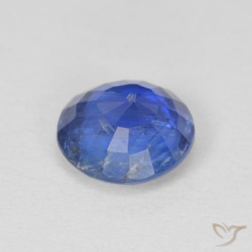 Cianita Azul vívido natural de 1.01 ct, Redondo, SI