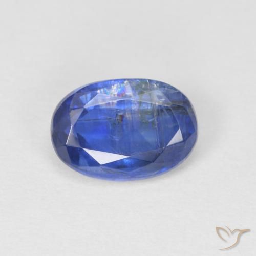 1.07ct Natural Azul oscuro cianita, Ovalada, SI