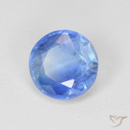 Cianita Celeste natural de 1.06 ct, Redondo, SI