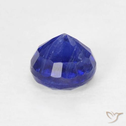 Cianita Azul marino intenso natural de 0.34 ct, Redondo, VVS-VS