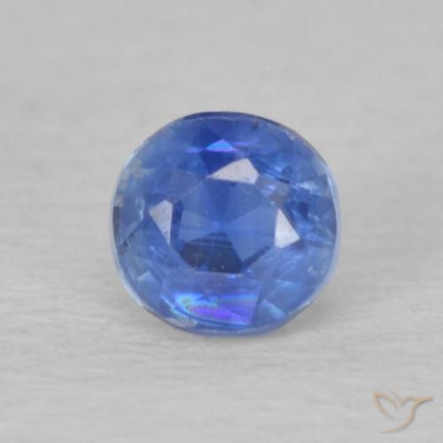 0.36ct Natural Azul marino Cianita, Redondo, VS