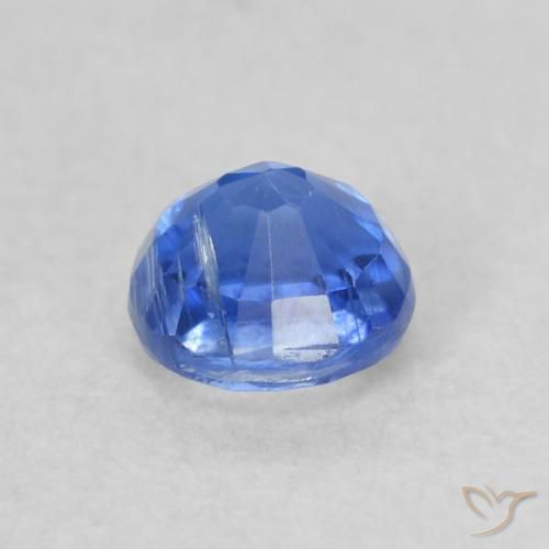 Cianita Azul marino claro natural de 0.33 ct, Redondo, VS-SI