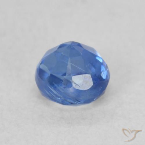 Cianita Azul marino natural de 0.38 ct, Redondo, VS-SI