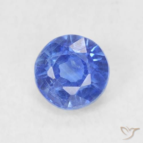 0.30ct Natural Azul marino claro cianita, Redondo, VS, Photo A