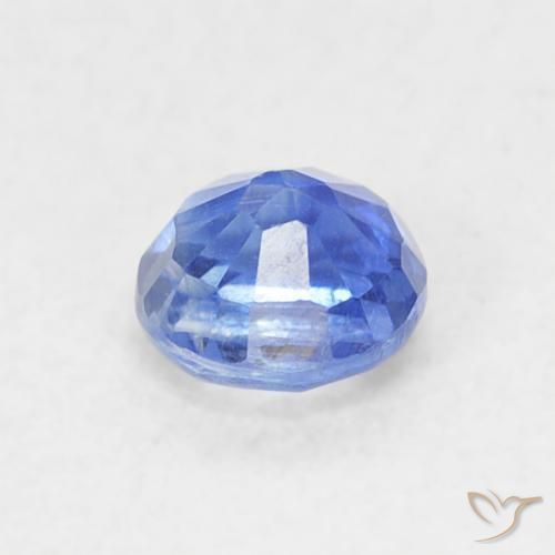 Cianita Azul marino claro natural de 0.30 ct, Redondo, VS