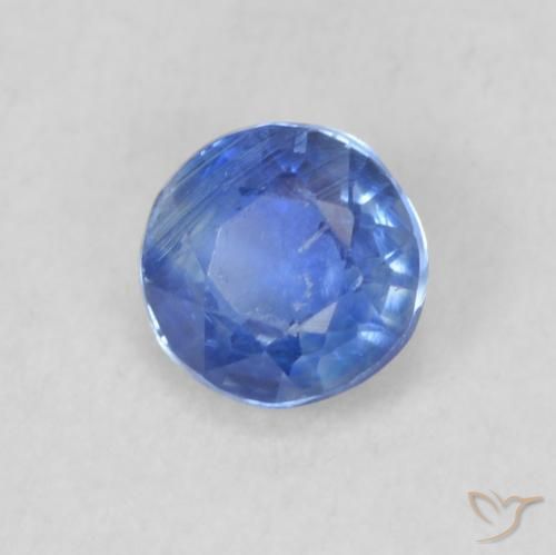 Cianita Azul oscuro natural de 0.28 ct, Corte Redondo, VS