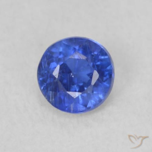 0.29ct Natural Azul azur intenso Cianita, Redondo, VS