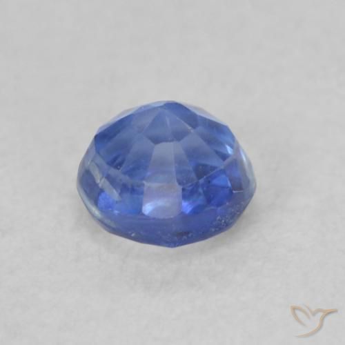 Cianita Azul marino claro natural de 0.33 ct, Redondo, VS