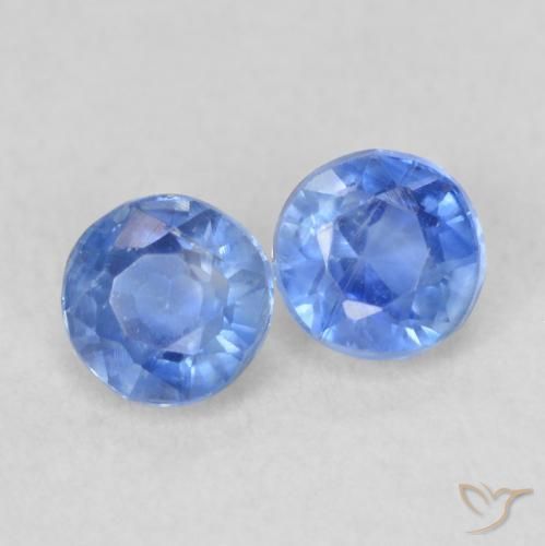 0.60ctw Natural Azul marino claro Cianita, Redondo, VS-SI