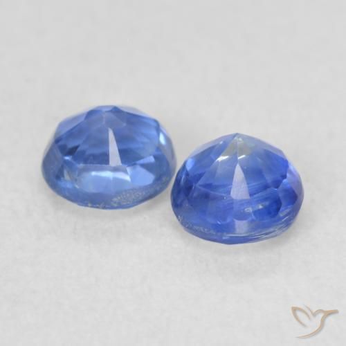 Gemas de Cianita Azul marino claro natural de 0.60 ct, Redondo, VS-SI