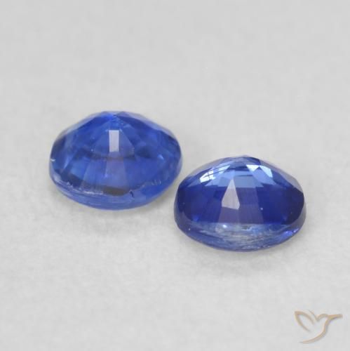 Gemas de Cianita Azul marino natural de 0.48 ct, Redondo, VS-SI