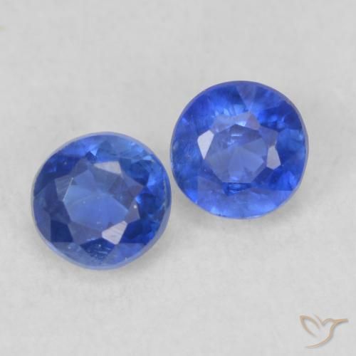 Gemas de Cianita Azul oscuro natural de 0.65 ct, Redondo, VS-SI