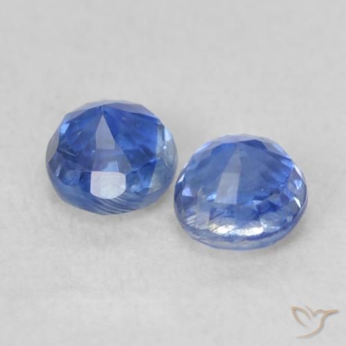 Gemas de Cianita Azul oscuro natural de 0.65 ct, Redondo, VS-SI