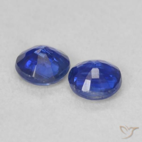 Gemas de Cianita Azul oscuro natural de 0.48 ct, Redondo, VS-SI