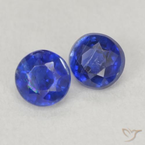 Gemas de Cianita Azul oscuro natural de 0.56 ct, Redondo, VS-SI