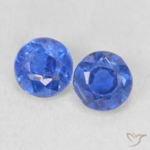 0.60ctw Natural Azul oscuro cianita, Redondo, VS-SI, Photo A