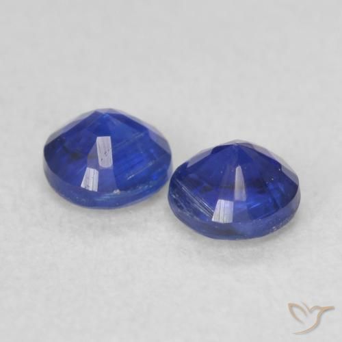 Gemas de Cianita Azul oscuro natural de 0.51 ct, Redondo, VS-SI