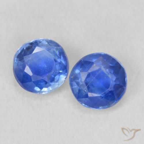 0.55ctw Natural Azul egipcio cianita, Redondo, VS-SI, Photo A