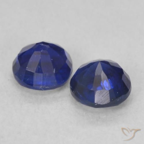 Gemas de Cianita Azul oscuro natural de 0.56 ct, Redondo, VS-SI