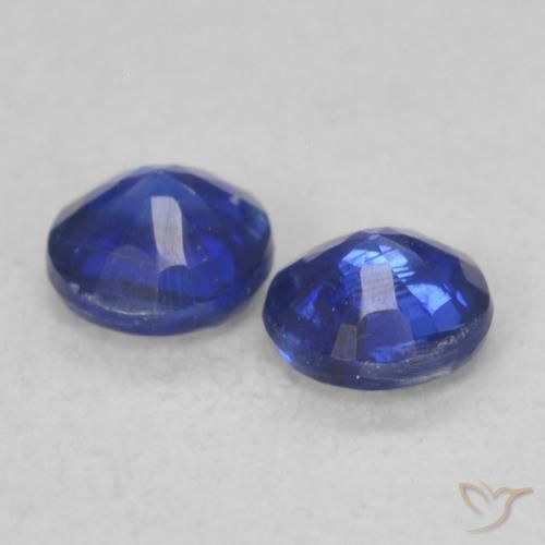 Gemas de Cianita Azul marino natural de 0.45 ct, Redondo, VS-SI