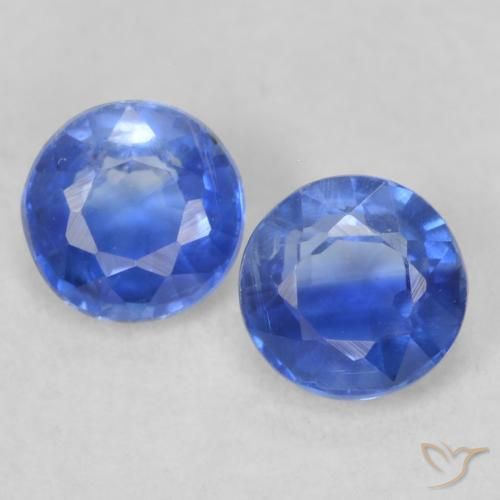 0.54ctw Natural Azul real Cianita, Redondo, VS-SI