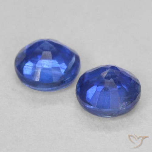 Gemas de Cianita Azul real natural de 0.51 ct, Redondo, VS-SI