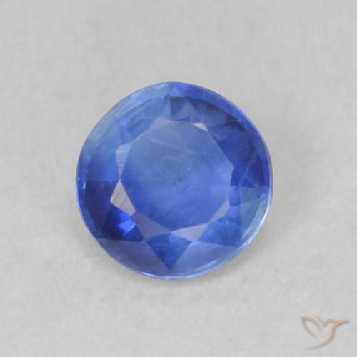 0.29ct Natural Azul oscuro Cianita, Redondo, VS
