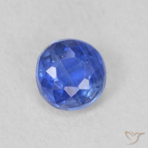 Cianita Azul oscuro natural de 0.26 ct, Corte Redondo, VS
