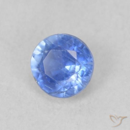 Cianita Azul oscuro natural de 0.33 ct, Redondo, VS-SI