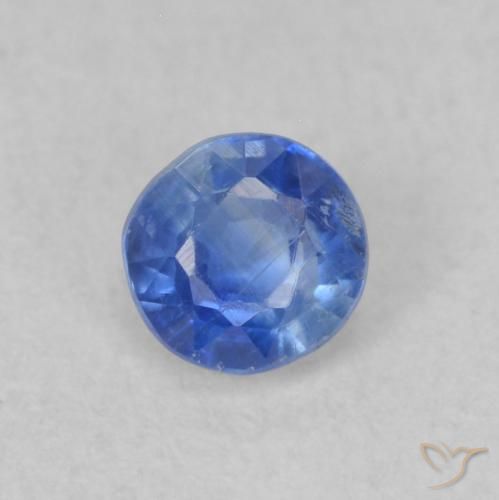 0.31ct Natural Azul oscuro Cianita, Redondo, VS-SI