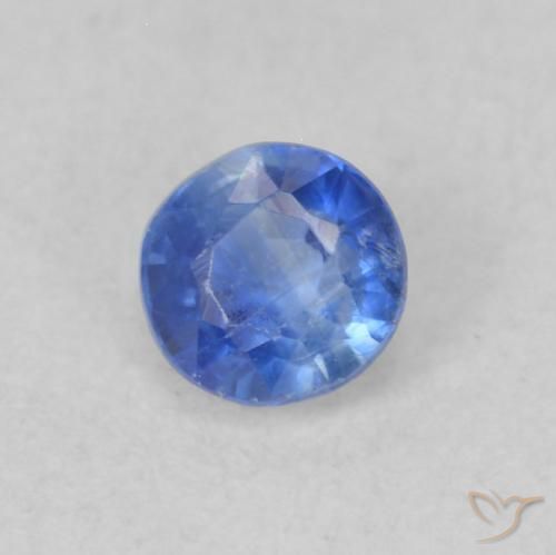 Cianita Azul oscuro natural de 0.31 ct, Redondo, VS-SI