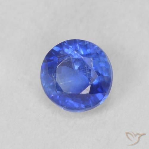 Cianita Azul oscuro natural de 0.33 ct, Redondo, VS-SI