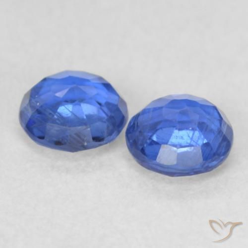 Gemas de Cianita Azul oscuro natural de 0.48 ct, Redondo, VS-SI