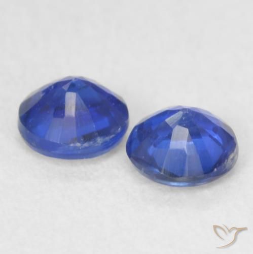 Gemas de Cianita Azul marino natural de 0.48 ct, Redondo, VS-SI