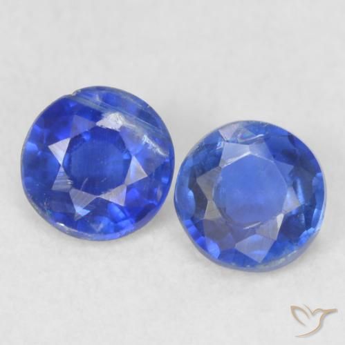 0.49ctw Natural Azul oscuro Cianita, Redondo, VS-SI
