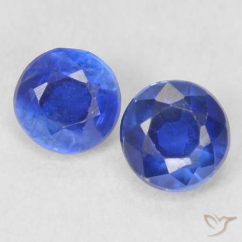 0.61ctw Natural Azul oscuro Cianita, Redondo, VS-SI