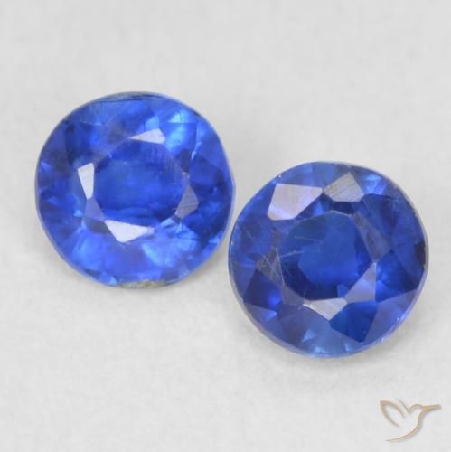 0.54ctw Natural Azul oscuro cianita, Redondo, VS-SI