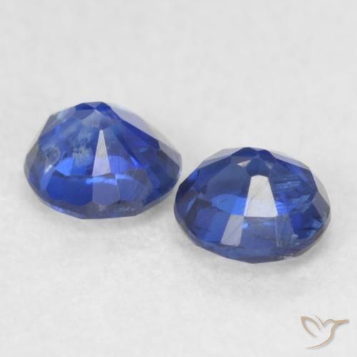 Gemas de Cianita Azul oscuro natural de 0.54 ct, Redondo, VS-SI