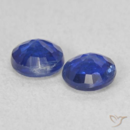 Gemas de Cianita Azul real natural de 0.46 ct, Redondo, VS-SI