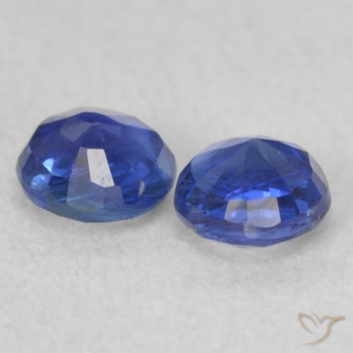 Gemas de Cianita Azul marino natural de 0.57 ct, Redondo, VS-SI