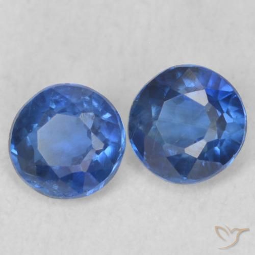 Gemas de Cianita Azul oscuro natural de 0.56 ct, Redondo, VS-SI
