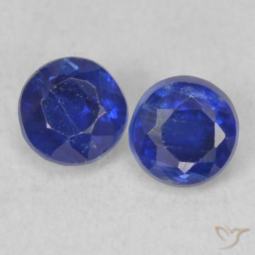 0.58ctw Natural Azul marino Cianita, Redondo, VS-SI