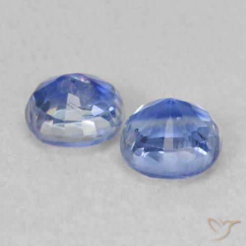 Gemas de Cianita Azul real natural de 0.58 ct, Redondo, VS-SI