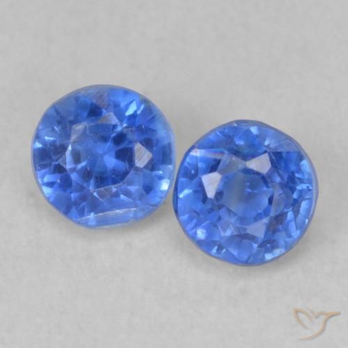 0.69ctw Natural Azul azur intenso Cianita, Redondo, VS-SI