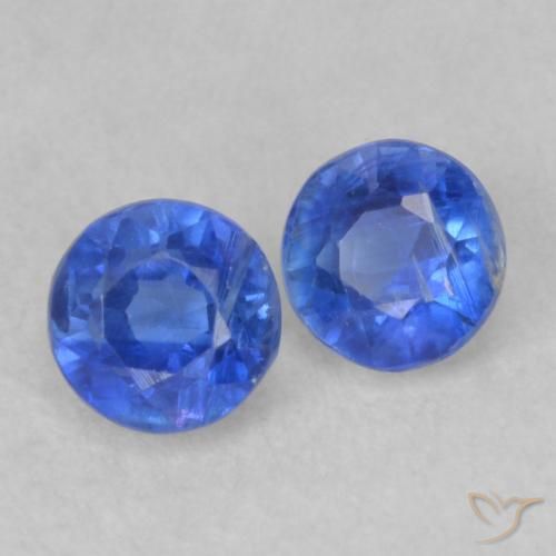 Gemas de Cianita Azul oscuro natural de 0.67 ct, Redondo, VS-SI