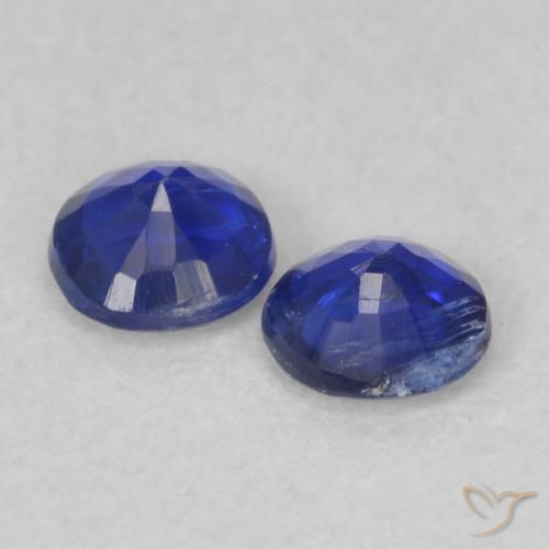 Gemas de Cianita Azul oscuro natural de 0.46 ct, Redondo, VS-SI