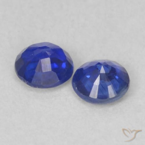 Gemas de Cianita Azul oscuro natural de 0.46 ct, Redondo, VS-SI
