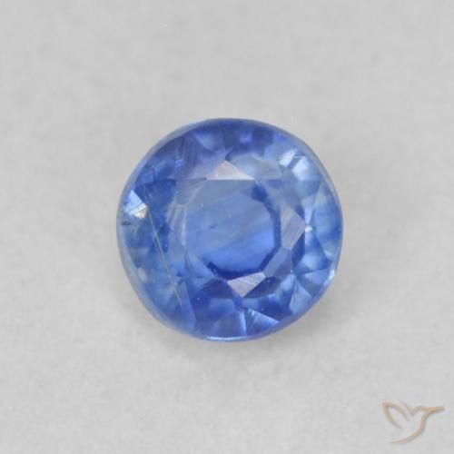 0.35ct Natural Azul claro Cianita, Redondo, VS
