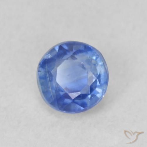Cianita Azul claro natural de 0.35 ct, Redondo, VS