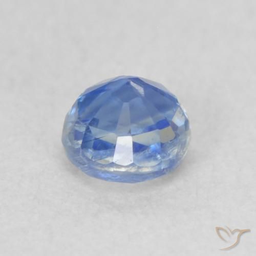 Cianita Azul marino claro natural de 0.36 ct, Redondo, VS